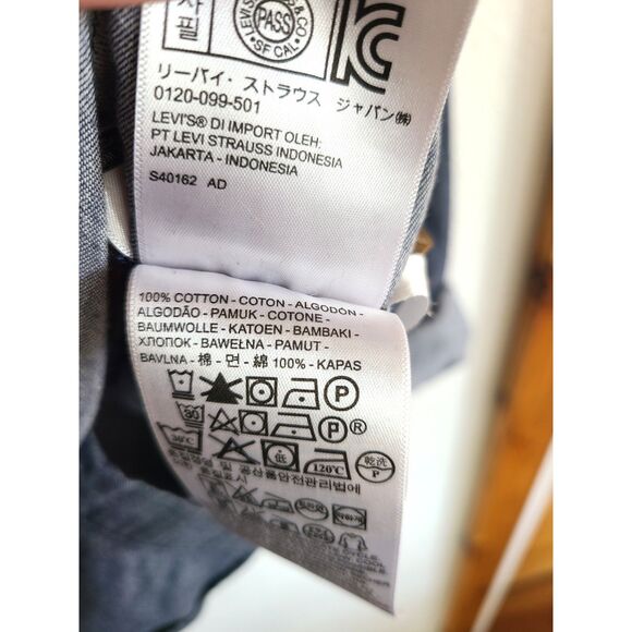 Levis Denim Tribal Southwestern Button Up Shirt LARGE Retro Western Cowgirl Top - Picture 6 of 7